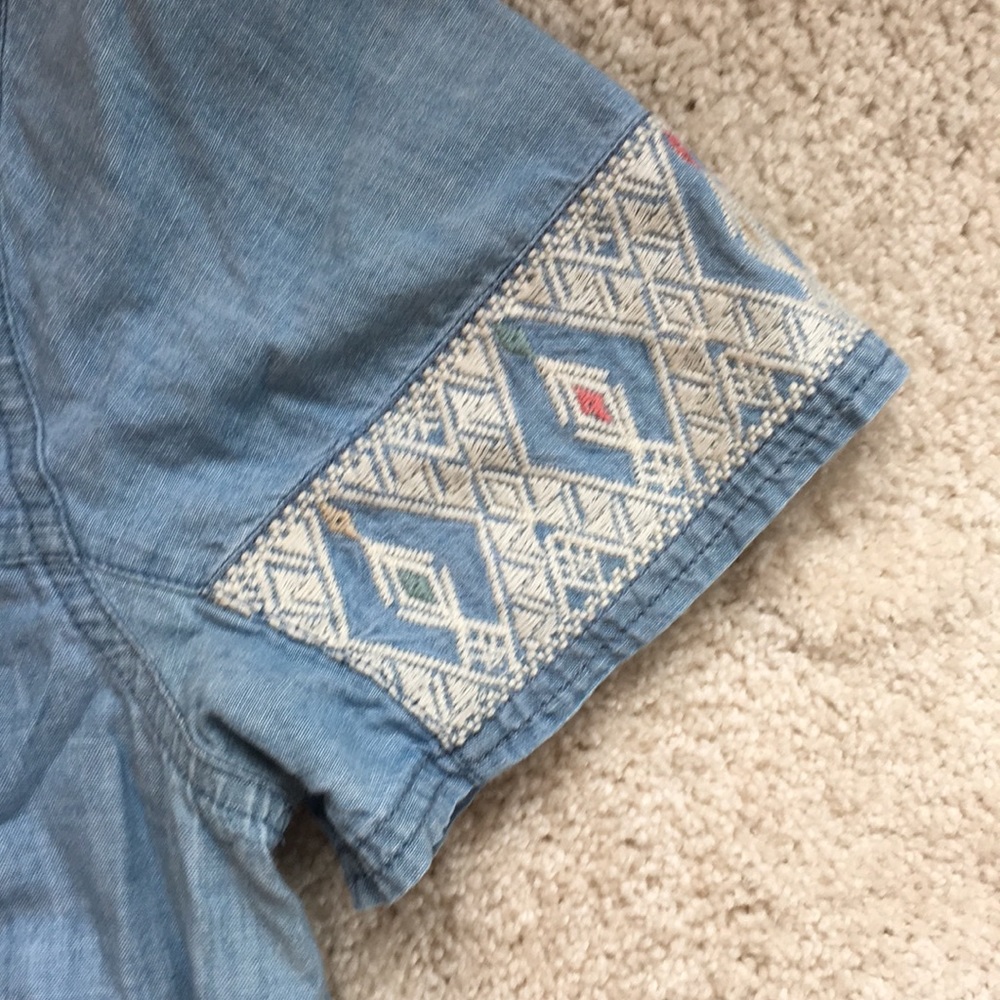 Madewell Blue and White Embroidered Dress - Picture 7 of 9
